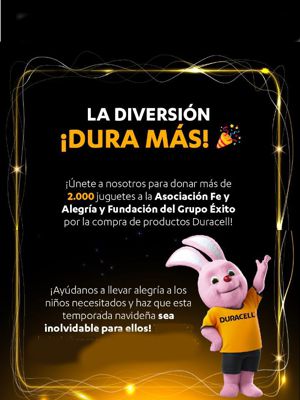 «HAZ QUE LA DIVERSIÓN DURE MÁS CON DURACELL»: CAMPAÑA PARA BENEFICIAR A MÁS DE 2000 NIÑOS, NIÑAS Y ADOLESCENTES