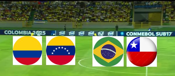 COLOMBIA CON VENEZUELA Y BRASIL CON CHILE JUGARÁN LAS SEMIFINALES DEL CONMEBOL SUDAMERICANO SUB-17