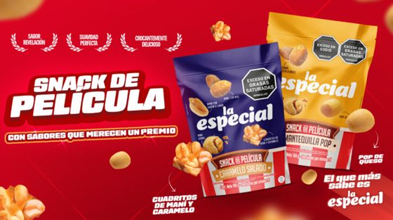 MANÍ LA ESPECIAL LANZA NUEVA LÍNEA DE PASABOCAS PARA LOS AMANTES DEL CINE EN CASA: ¡SNACK DE PELÍCULA, SABORES QUE MERECEN UN PREMIO!