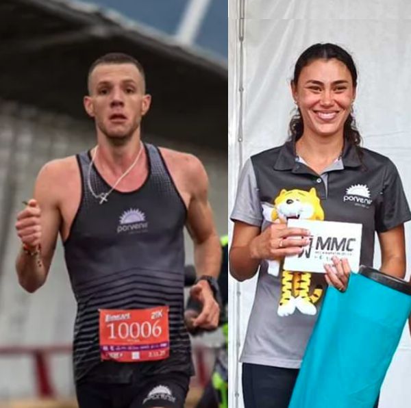 CARLOS MARIO “LA POTRA” PATIÑO Y MARÍA FERNANDA MONTOYA, ATLETAS DEL EQUIPO PORVENIR FUERON GANADORES EN LA MEDIA MARATÓN DEL CAFÉ