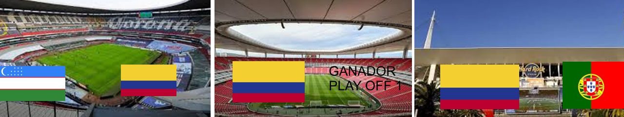 CALENDARIO COLOMBIA MASCULINA DE MAYORES EN MUNDIAL 2026