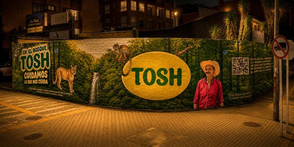 MURALES INTELIGENTES Y QUE ABSORBEN CO2, UNA INICIATIVA DE TOSH QUE ESTARÁ EN BOGOTÁ Y MEDELLÍN