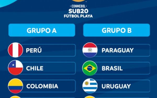 SORTEO FASE DE GRUPOS CONMEBOL SUB20 DE FÚTBOL PLAYA 2026