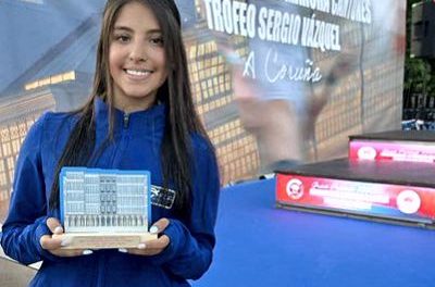 DANNA VALENTINA RIVERA DEL EQUIPO BOGOTÁ CONSIGUIÓ MEDALLA DE BRONCE EN EL GRAN PREMIO CANTONÉS DE LA CORUÑA