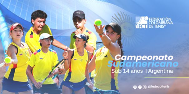 DELEGACIÓN COLOMBIANA QUE PARTICIPARÁ EN SUDAMERICANO SUB 14 DE TENIS