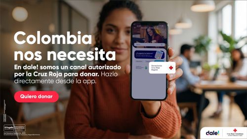 DALE! HABILITA BOTÓN DE DONACIÓN A LA CRUZ ROJA BOGOTÁ PARA APOYAR A LOS AFECTADOS POR EL TERREMOTO