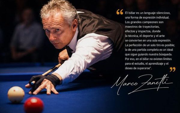 UNO DE LOS MEJORES JUGADORES DE LA HISTORIA DE BILLAR, MARCO ZANETTI ESTARÁ EN BOGOTÁ HASTA EL 27 DE AGOSTO