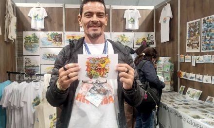 EL “VAGABUNDO ILUSTRADOR DEL PACÍFICO” FUE UNO DE LOS EXPOSITORES EN EL PABELLÓN PETRONIO ÁLVAREZ DE LA FERIA DEL HOGAR 2026