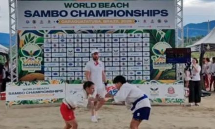 COLOMBIA EN EL CAMPEONATO MUNDIAL DE SAMBO PLAYA 2026: ANYI LEÓN Y DANIEL GUTIÉRREZ LLEVARON LA BANDERA NACIONAL A BRASIL