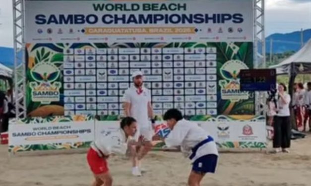 COLOMBIA EN EL CAMPEONATO MUNDIAL DE SAMBO PLAYA 2026: ANYI LEÓN Y DANIEL GUTIÉRREZ LLEVARON LA BANDERA NACIONAL A BRASIL