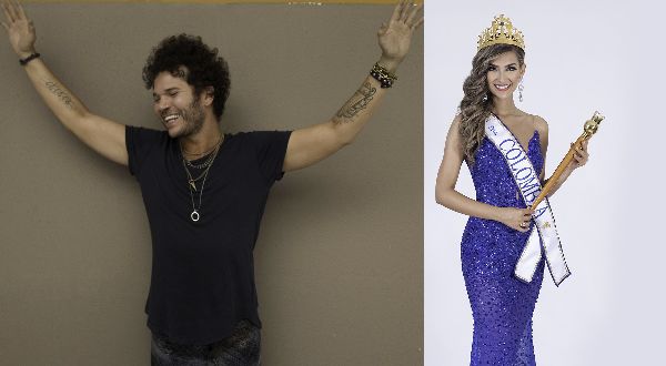 SEÑORITA COLOMBIA Y ANDRÉS CABAS EN BANQUETE DEL MILLÓN