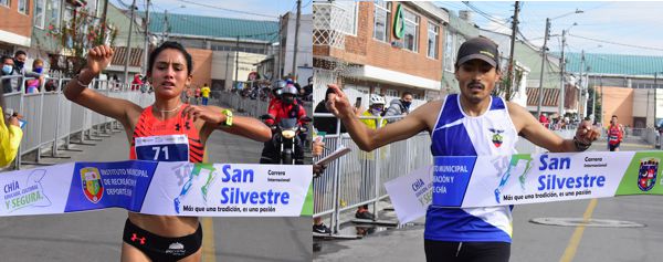 TRIUNFOS PARA ECUADOR Y COLOMBIA EN LA CARRERA SAN SILVESTRE DE CHÍA, LA PRIMERA EN LA PANDEMIA
