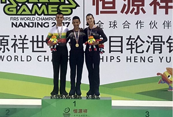 BRAYAN CARREÑO ORO EN PATINAJE ARTÍSTICO DE WORLD ROLLER GAMES