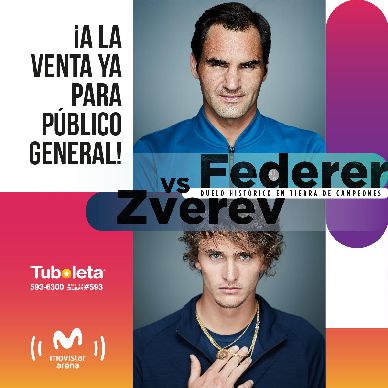 TERCERA ETAPA DE VENTA DE BOLETERÍA DUELO FEDERER VS ZVEREV