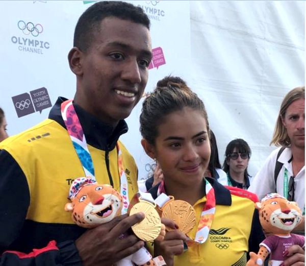 GABRIELA ISABEL RUEDA Y JHONNY ANGULO CAMPEONES OLÍMPICOS
