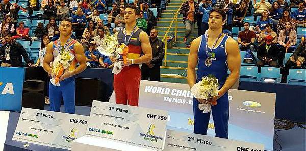 COLOMBIA, ORO Y PLATA, EN LA COPA MUNDO DE GIMNASIA DE BRASIL