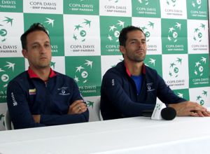 Pablo Gonzlaez y Santiago Giraldo 1 partido copa davis