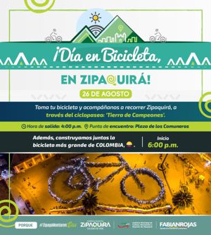 ¡LLEGA EL DÍA EN BICICLETA A ZIPAQUIRÁ!