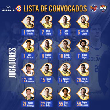 CONVOCATORIA SELECCIÓN COLOMBIA DE BALONCESTO PARA VISITAR A MÉXICO Y RECIBIR A ESTADOS UNIDOS