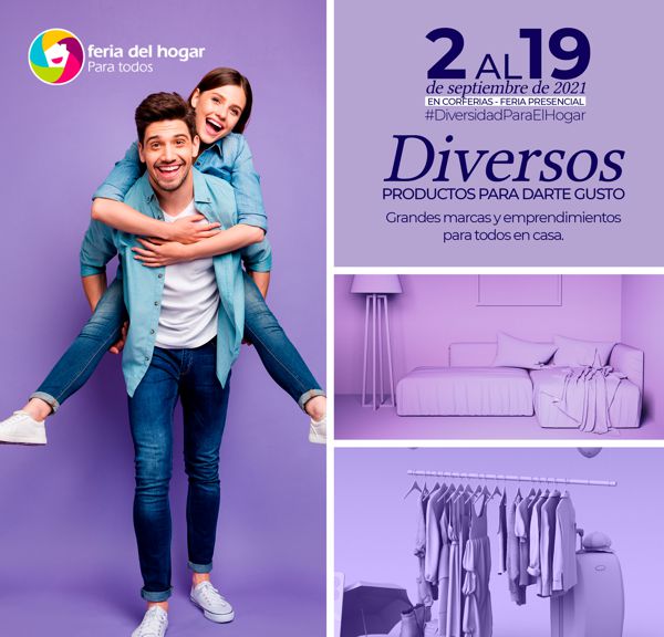 ¡PROGRÁMESE PARA LA FERIA DEL HOGAR, QUE LLEGA A CORFERIAS DEL 02 AL 19 DE SEPTIEMBRE!